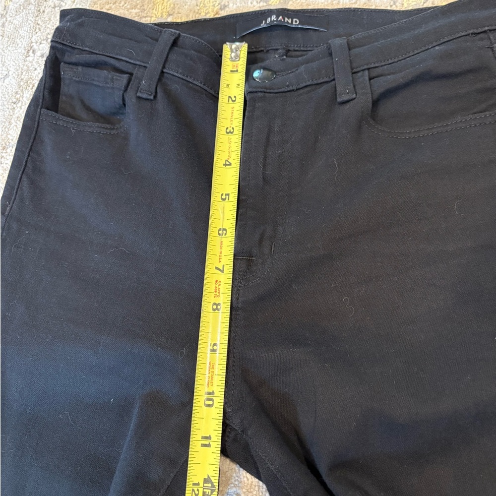 J Brand Maria High Rise Flare Jeans in Jet Black inseam 34 - Picture 13 of 14